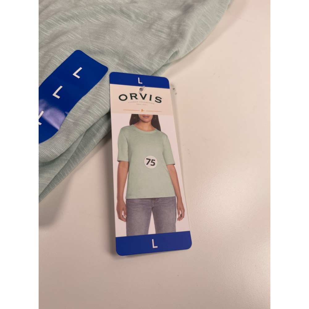 BRAND NEW Women's ORVIS Classic Collection T-Shirt, Light Green, Size Large